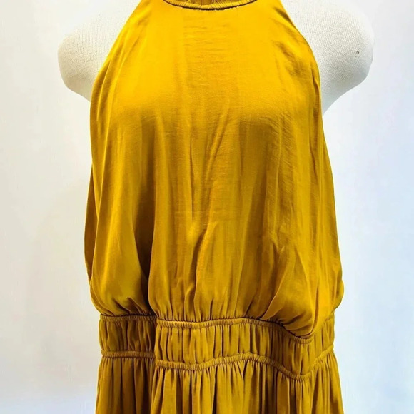 NWT NINE WEST Women Sleeveless Pullover High Neck Pleaded Yellow Shirt Size XXL - Picture 5 of 13